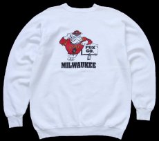 画像2: 90s OPERATION DESERT STORM USMC ブルドッグ マスコット 両面プリント スウェット 白 (2)