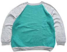 画像2: 80s イタリア製 White Sox 52ers. Championship ツートン 切り替え スウェット 緑×杢グレー M (2)