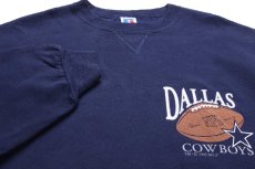 画像3: 90s USA製 RUSSELLラッセル NFL Classic TEAM Collection DALLAS COWBOYS アメフト 前V スウェット 紺 XL (3)