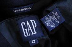 画像4: 90s USA製 GAPギャップ ダブルブレスト ウーステッド ウール テーラードジャケット 紺ブレ 42★ブレザー (4)