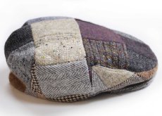 画像3: アイルランド製 Jonathan Richard クレイジー パッチワーク ツイード ウール ハンチング XL (3)