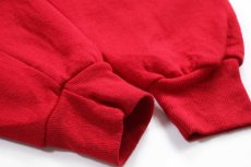画像6: 90s USA製 Leeリー RED BARONS ベースボール ひび割れプリント スウェットパーカー 濃赤 XL★フーディー (6)