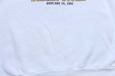 画像7: 90s OPERATION DESERT STORM USMC ブルドッグ マスコット 両面プリント スウェット 白 (7)