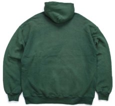 画像2: 90s RUSSELLラッセル STRATHCONA COUNTY FOOTBALL ESKIMOS アメフト刺繍 スウェットパーカー 緑 フェード XXL★特大 フーディー (2)