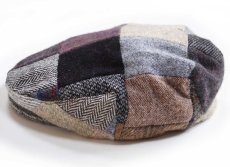 画像2: アイルランド製 Jonathan Richard クレイジー パッチワーク ツイード ウール ハンチング XL (2)