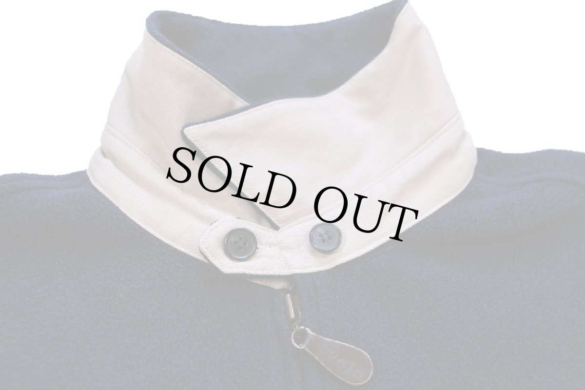 画像4: 90s USA製 ポロ ラルフローレン チンスト付き ワンポイント フリースジャケット 紺 M (4)