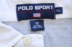 画像4: 90s POLO SPORT ポロ スポーツ ラルフローレン P67 パッチ付き コットン ラガーシャツ 杢グレー XL (4)