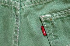 画像6: Levi'sリーバイス 501 ペンキ飛び 先染め カラーデニムパンツ 緑 W42★SDP3398 (6)