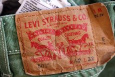 画像5: Levi'sリーバイス 501 ペンキ飛び 先染め カラーデニムパンツ 緑 W42★SDP3398 (5)
