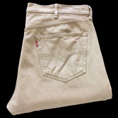 画像1: メキシコ製 Levi'sリーバイス 501 後染め カラーデニムパンツ カーキ W40 L32★SDP3725 (1)