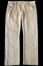 画像2: メキシコ製 Levi'sリーバイス 501 後染め カラーデニムパンツ カーキ W40 L32★SDP3725 (2)