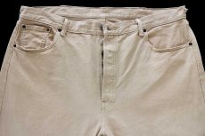 画像4: メキシコ製 Levi'sリーバイス 501 後染め カラーデニムパンツ カーキ W40 L32★SDP3725 (4)