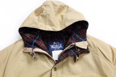 画像3: 80s USA製 Woolrichウールリッチ タータンチェック ウールライナー マウンテンパーカー タン S (3)