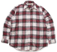 画像1: 90s USA製 L.L.Bean タータンチェック コットン ライトネルシャツ L (1)