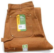 画像1: 新品★carharttカーハート ダブルニー ダック地 ペインターパンツ 茶 W36 L30 (1)