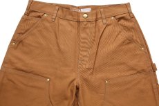 画像4: 新品★carharttカーハート ダブルニー ダック地 ペインターパンツ 茶 W34 L30 (4)