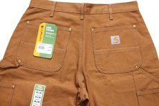 画像5: 新品★carharttカーハート ダブルニー ダック地 ペインターパンツ 茶 W34 L30 (5)