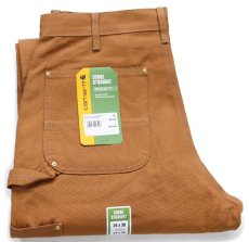 画像1: 新品★carharttカーハート ダブルニー ダック地 ペインターパンツ 茶 W34 L30 (1)