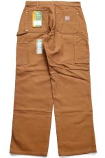 画像3: 新品★carharttカーハート ダブルニー ダック地 ペインターパンツ 茶 W34 L30 (3)