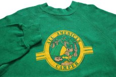 画像3: 80s USA製 ALL AMERICAN CAMPER キャンプ スウェット 緑 L (3)