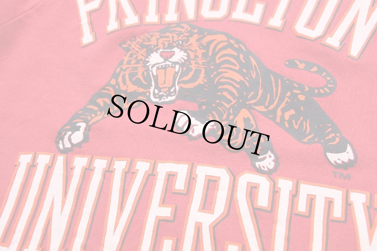 画像4: 90s USA製 PRINCETON UNIVERSITY タイガー スウェット 赤 XL (4)