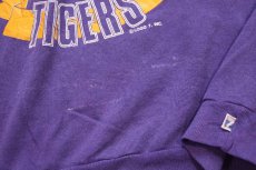画像5: 80s USA製 LOGO7 LOUISIANA STATE TIGERS タイガー スウェット 薄紫 L (5)