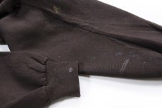 画像6: 90s USA製 RUSSELL ATHLETIC ラッセル ロゴ刺繍 ペンキ飛び 前V スウェット 焦げ茶 L (6)