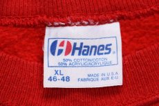 画像5: 80s USA製 Hanes AMERIKAN BASKONSOLOSLUGU アメリカ総領事館 ロゴ スウェット 赤 XL (5)