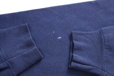 画像6: 90s USA製 HOYA BASKETBALL ブルドッグ マスコット ひび割れプリント スウェット 薄紺 XL (6)