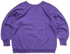 画像2: 80s USA製 LOGO7 LOUISIANA STATE TIGERS タイガー スウェット 薄紫 L (2)