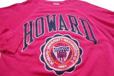 画像3: 80s Hanes HOWARD UNIVERSITY ひび割れプリント スウェット ピンク XL (3)