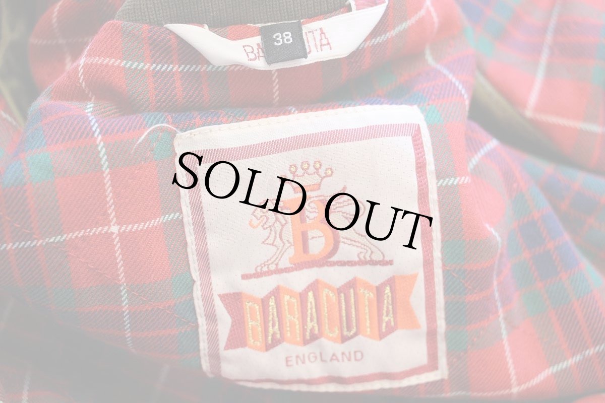 画像4: 90s 英国製 BARACUTAバラクータ brisbane moss G9 タータンチェック キルティングライナー 太畝コーデュロイ ハリントンジャケット 38 (4)