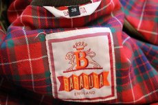 画像4: 90s 英国製 BARACUTAバラクータ brisbane moss G9 タータンチェック キルティングライナー 太畝コーデュロイ ハリントンジャケット 38 (4)