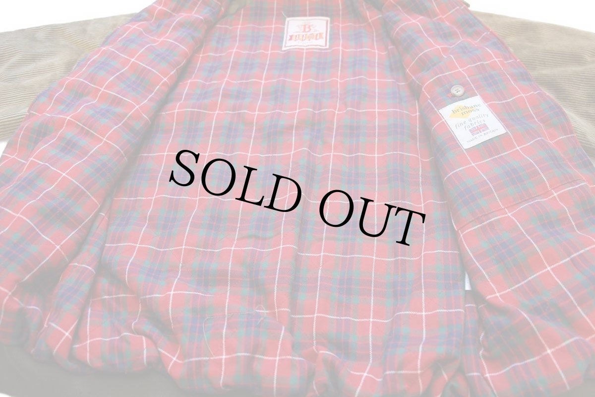 画像6: 90s 英国製 BARACUTAバラクータ brisbane moss G9 タータンチェック キルティングライナー 太畝コーデュロイ ハリントンジャケット 38 (6)