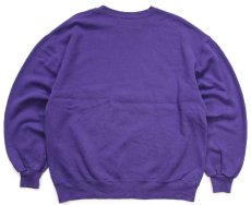 画像2: 90s USA製 RUSSELLラッセル NFL MINNESOTA VIKINGS 前V スウェット 紫 L (2)
