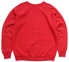 画像2: 90s USA製 DON'T WORRY, BE HAPPY! メッセージ スウェット 赤 L (2)