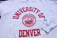 画像3: 90s メキシコ製 Championチャンピオン UNIVERSITY OF DENVER スウェット 杢ライトグレー L (3)