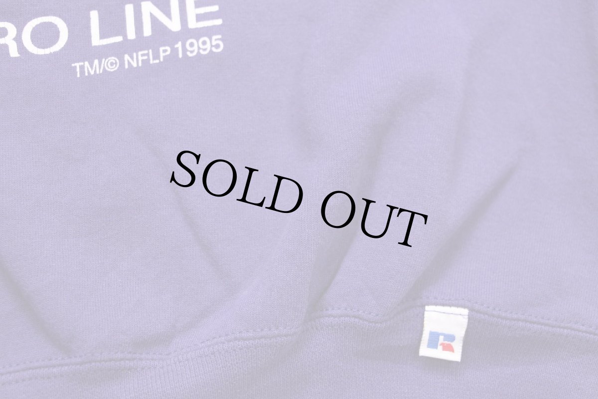 画像4: 90s USA製 RUSSELLラッセル NFL MINNESOTA VIKINGS 前V スウェット 紫 L (4)