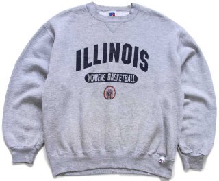 90s USA製 RUSSELLラッセル 無地 前V スウェット 杢チャコールグレー L