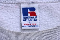 画像5: 90s USA製 RUSSELLラッセル CHATTAHOOCHEE COUGARS アメフト 前V スウェット 杢ライトグレー L (5)