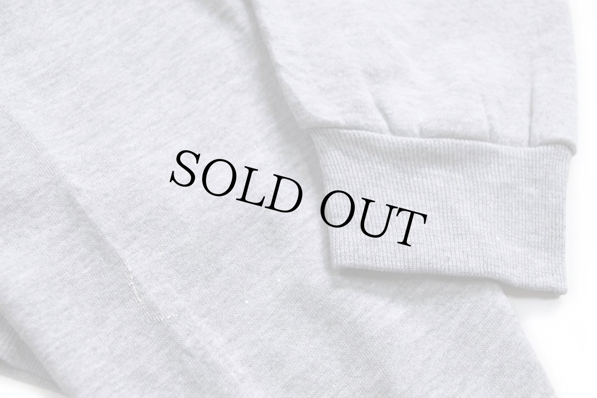 画像6: 90s メキシコ製 RUSSELLラッセル STANFORD ペンキ飛び 前V スウェット 杢グレー L (6)