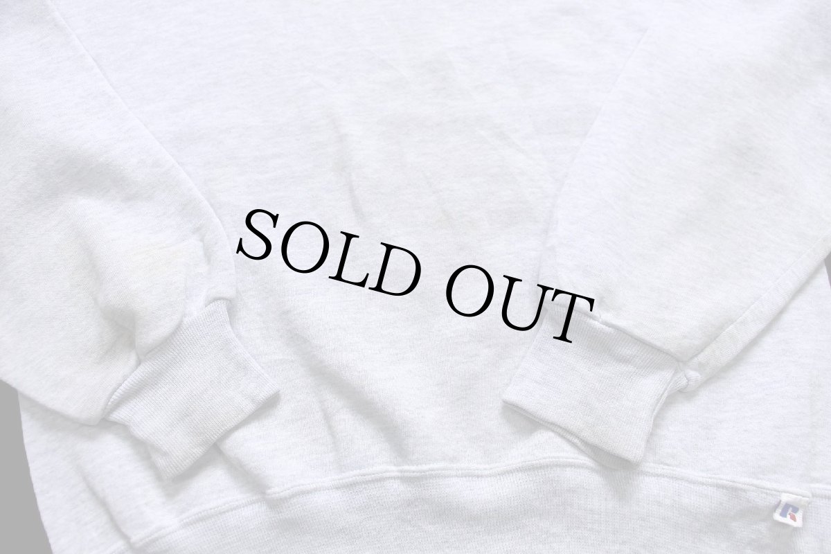 画像6: 90s USA製 RUSSELLラッセル MISERICORDIA BASKETBALL クローバー 刺繍 前V スウェット 杢ライトグレー M (6)