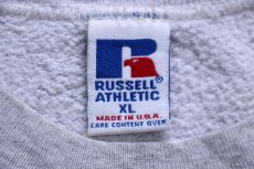 画像4: 90s USA製 RUSSELLラッセル NFL MINNESOTA VIKINGS 前V スウェット 杢ライトグレー XL (4)