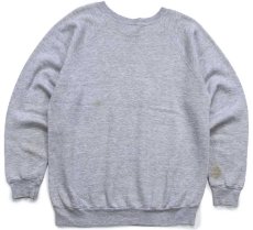 画像2: 90s USA製 DON'T WORRY, BE HAPPY! メッセージ スウェット 杢グレー L (2)