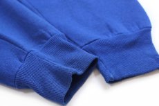 画像6: 90s USA製 RUSSELLラッセル CWRU CASE RESERVE ナイト ひび割れプリント 前V スウェット 青 L (6)