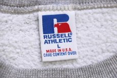 画像4: 90s USA製 RUSSELLラッセル ILLINOIS WOMENS BASKETBALL インディアンヘッド ロゴ 前V スウェット 杢グレー L (4)