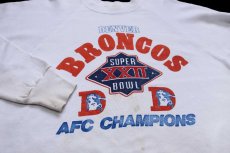 画像3: 80s NFL DENVER BRONCOS SUPER BOWL XXII AFC CHAMPIONS スウェット ボロ 白 (3)