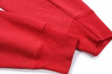 画像6: 90s USA製 DON'T WORRY, BE HAPPY! メッセージ スウェット 赤 L (6)