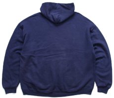 画像2: 90s メキシコ製 RUSSELLラッセル LOWER MAC BASEBALL ベースボール スウェットパーカー 紺 XL★フーディー (2)
