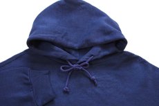 画像3: 90s メキシコ製 RUSSELLラッセル 無地 スウェットパーカー 紺 XL★A フーディー ブランク (3)